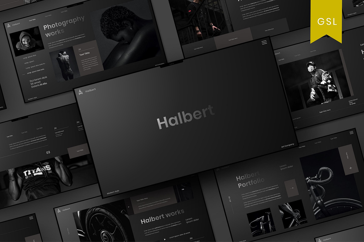 Halbert - Business Google Slide, a Presentation Template by Dens Creative Studio (Photo 1 of 6)