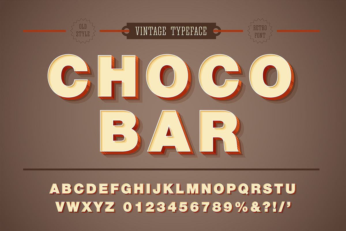 Retro 3D vintage alphabet 80s, 90s, an Object Graphic by Pro_Vector (Photo 5 of 5)