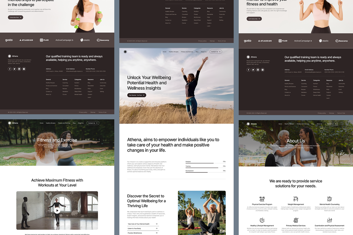 Athena - Health and Wellness Website, a Landing Page Template by SundayWorkTeam (Photo 2 of 6)