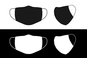 Flat vector medical mask