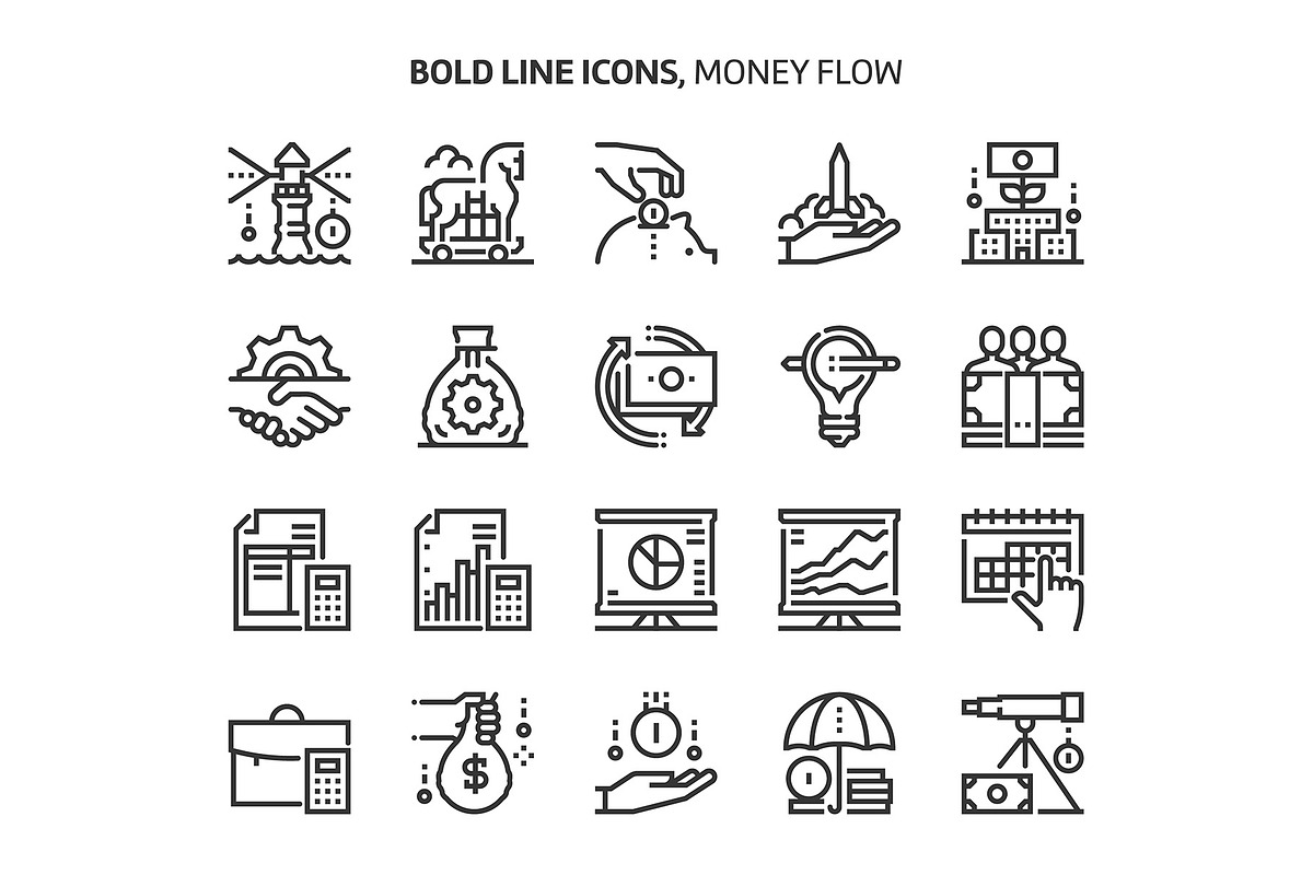 Bold Line Icons, an Outline Icon by Howcolour (Photo 104 of 151)