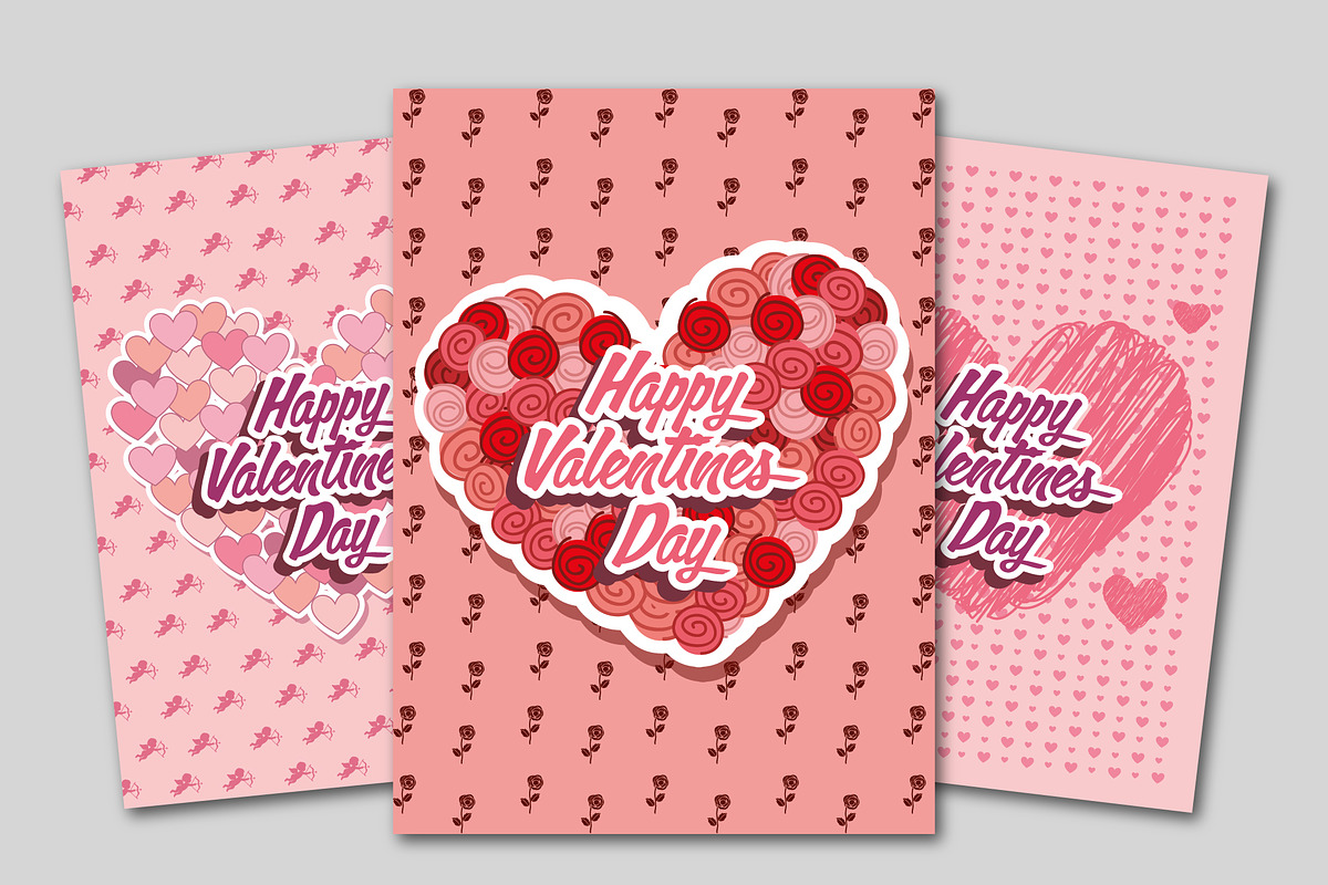 Valentine's Day Cards Set, a Templates & Theme by studiogstock (Photo 2 of 3)