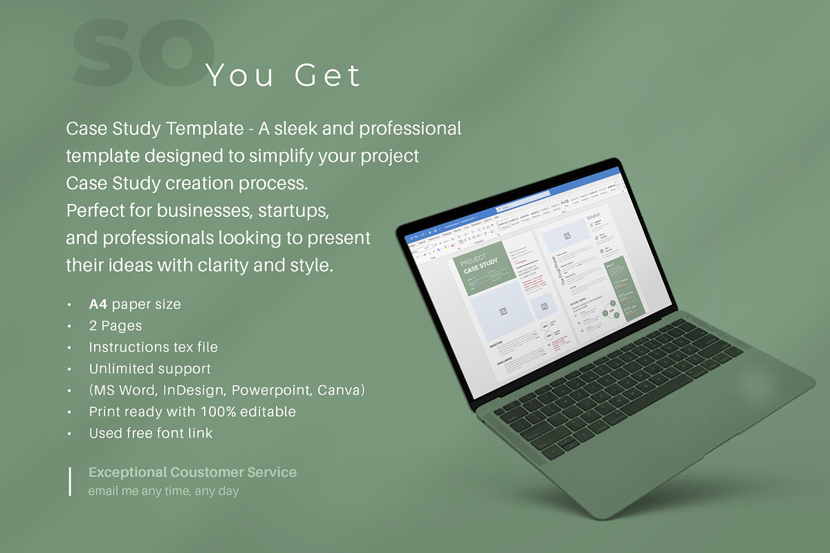 Project Case Study Template, a Flyer Template by Niofix (Photo 5 of 6)