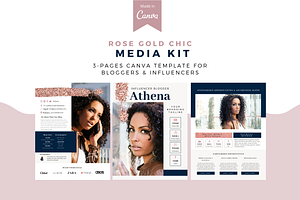 Rose Gold Chic Canva Template Set