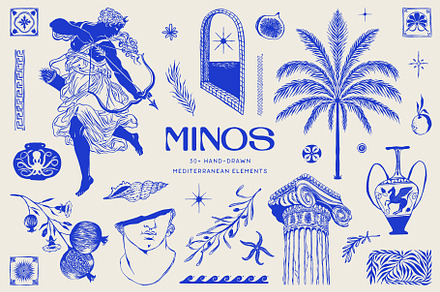 Minos Mediterranean Clip Art, an Object Graphic by Studio Ludis