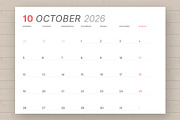 2026 Printable Planner (P037R-26), a Stationery Template by mikhailmorosin (Thumbnail 7 of 7)