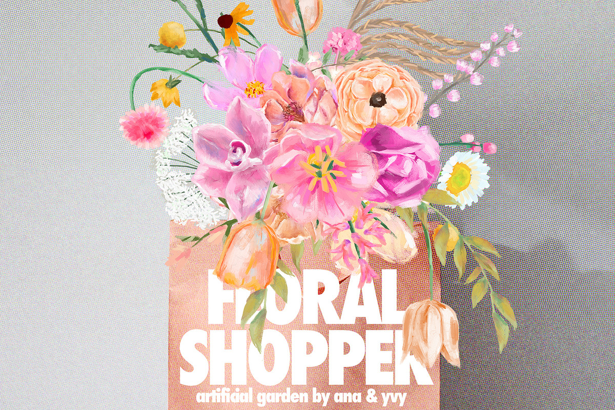 thick paint meadow flower bouquet, a Decorative Illustration by ana & yvy (Photo 10 of 16)