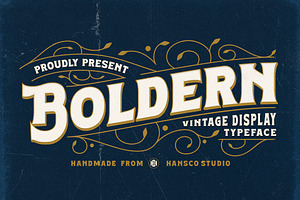 Boldern Font - Vintage Typeface Font