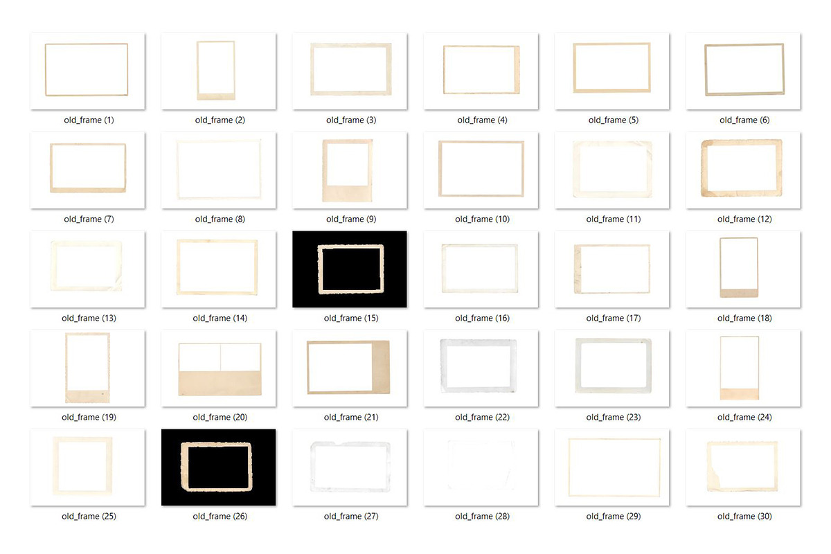 30 Old Paper Frame Texture HQ, a Texture Graphic by CCPreset