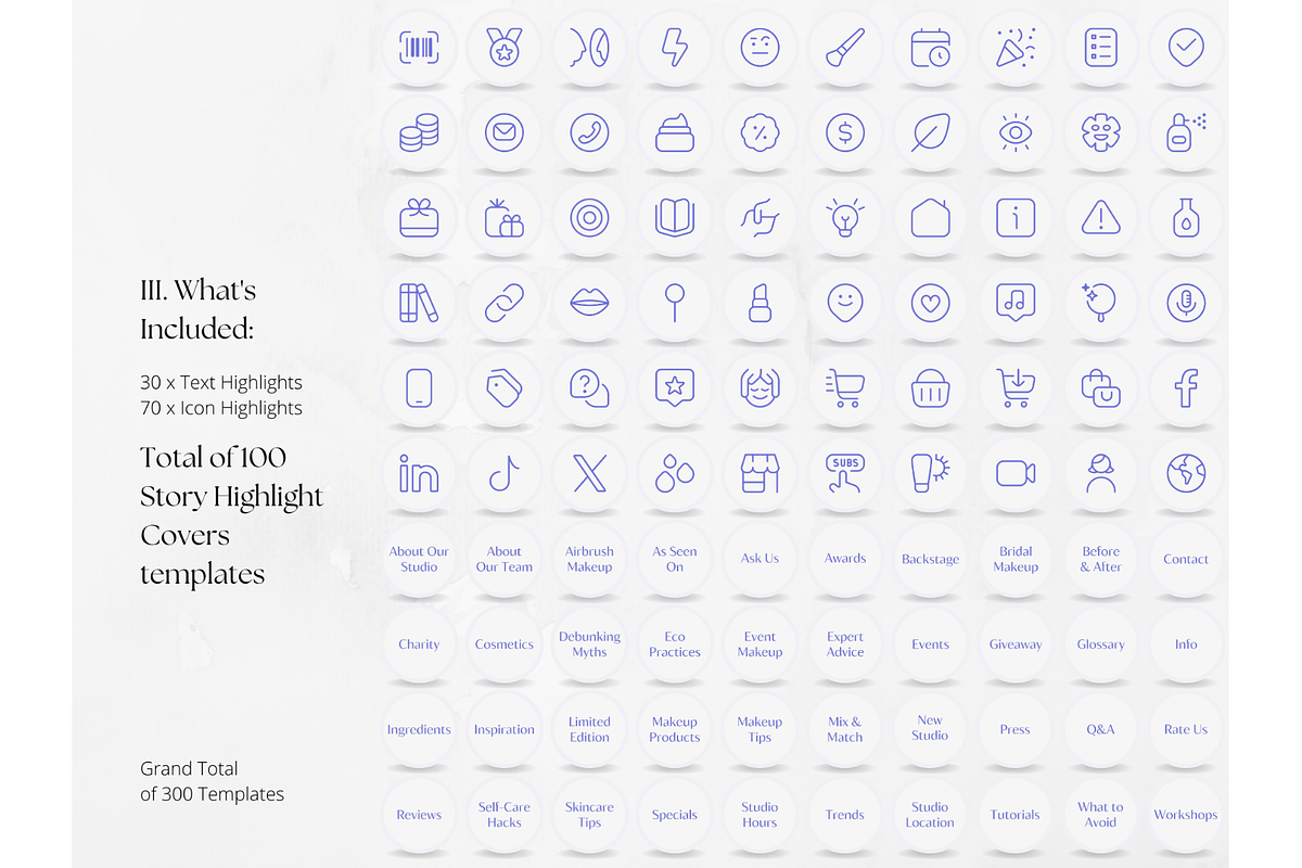 300 Color MakeUp Social Media BUNDLE, a Social Media Template by PatternLab. (Photo 4 of 9)