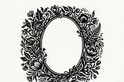50 Elegant Floral Oval Mirror Frame, a Decorative Illustration by Amazin_art (Thumbnail 2 of 40)
