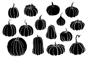 Pumpkins - vector clipart, a Seasonal Illustration by Glass Cat Design (Thumbnail 8 of 10)