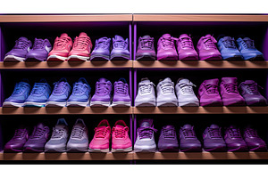 athletic purple sneakers ai, a Beauty & Fashion Photo by pikepicture