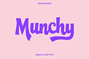 Munchy Script Font, a Script Font by Luna Shop