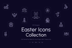 Easter Icons Collection, an Outline Icon by Prosymbols
