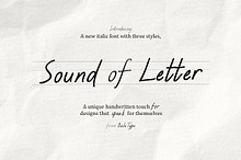Sound of Letter - Handwritten Fonts
