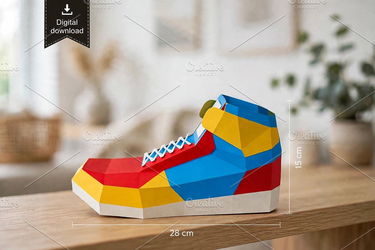 Sneaker shoes - 3d papercraft, a Card Template by PAPER amaze (Photo 5 of 6)