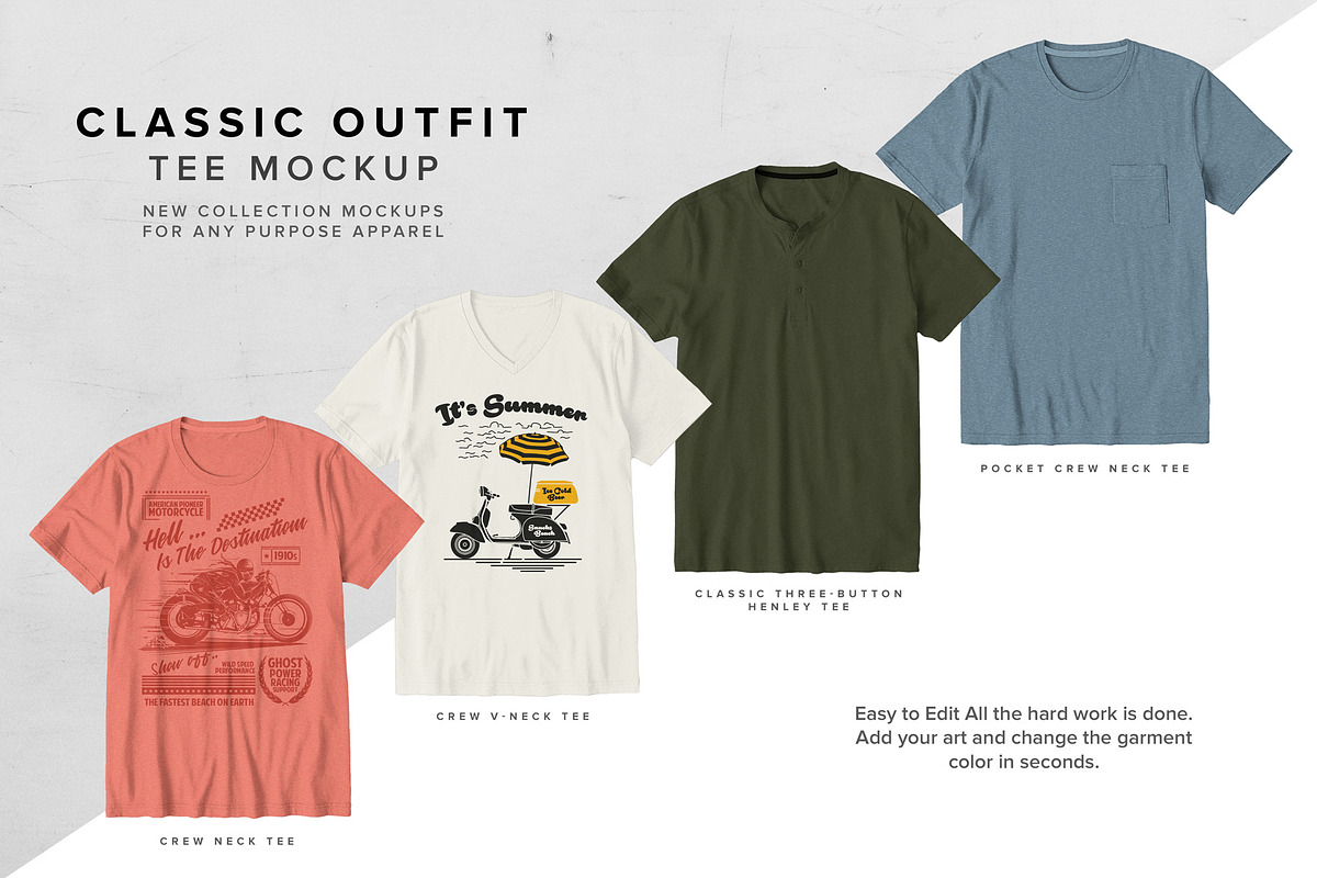Classic Outfit Tee Mockup, a Shirt Mockup by The Design For Co. (Photo 3 of 3)