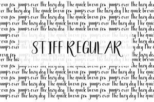Stiff Regular Font