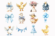 Watercolor Boy Goose Clipart, a Seasonal Illustration by Design Market (Thumbnail 2 of 4)
