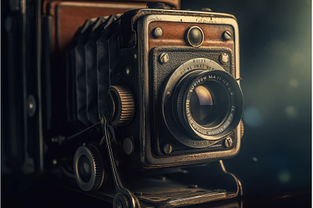 Old camera closeup. Generate Ai, an Architecture Photo by Ylivdesign