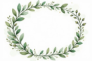 Boho Greenery Wreath & Frame Set, an Illustration by BIPLOB EXPERT (Thumbnail 3 of 6)