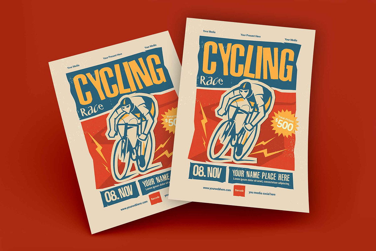 Cycling Race Flyer, a Flyer Template by megarez (Photo 2 of 3)