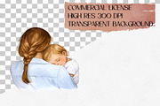 Watercolor Motherhood Clipart Set, an Illustration by CropUp Creative (Thumbnail 4 of 4)