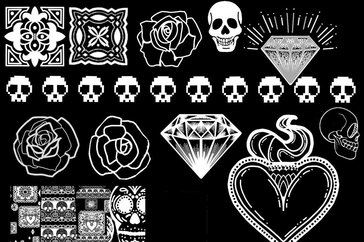 Procreate brush set Papel picado, a Brush Add-On by Courtney Leigh creates (Photo 4 of 5)