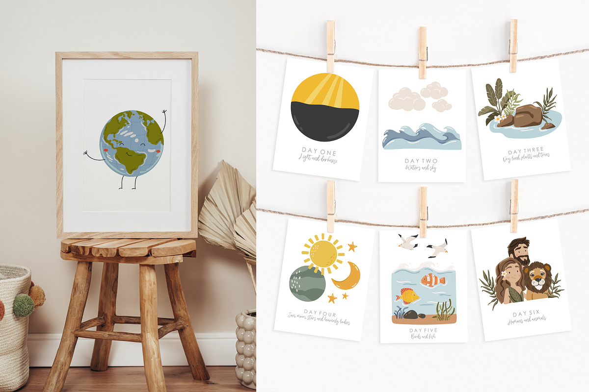 7 Days of Creation clipart, an Education Illustration by ⋒DesignECShop⋒ (Photo 2 of 4)