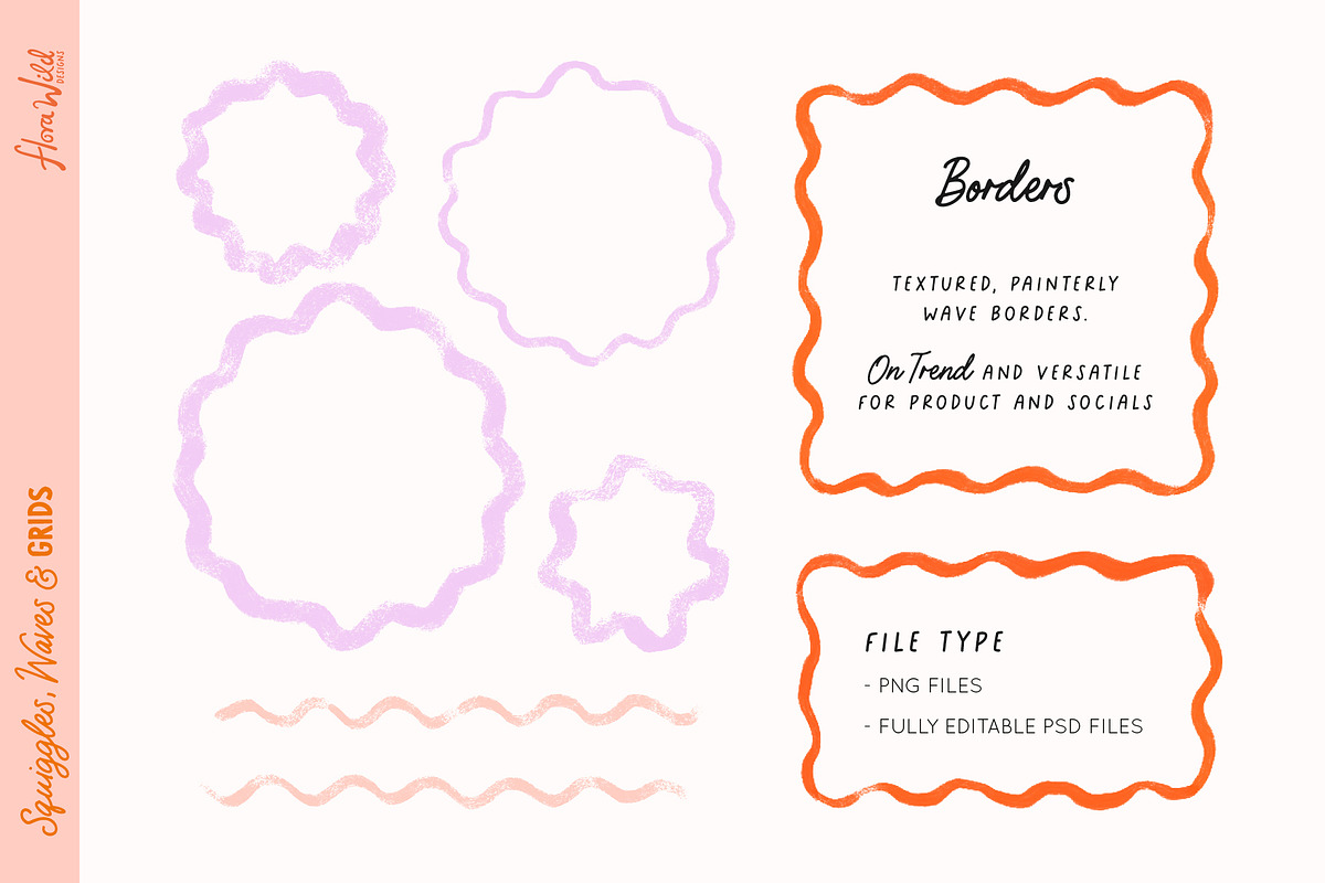 Squiggles, Waves, Grids, a Pattern Graphic by Flora Wild Designs (Photo 4 of 8)