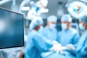 Modern surgical room with medical professionals, a Health & Medical Photo by AlyaAnd