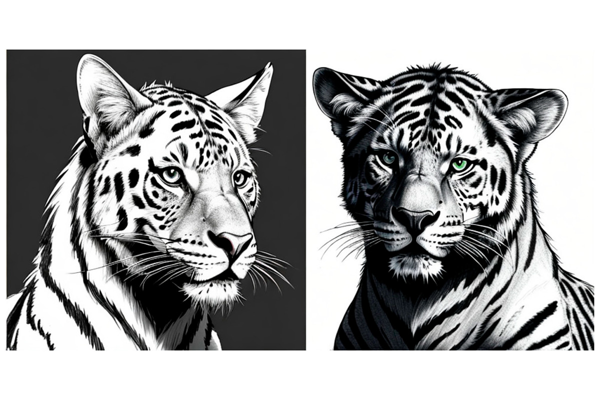 Tiger head tattoo design, an Animal Illustration by IrySha (Photo 4 of 4)