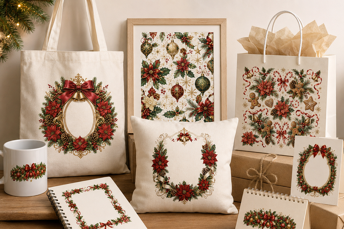 50 Christmas frames borders ribbons, a Decorative Illustration by HeavensStar (Photo 2 of 8)