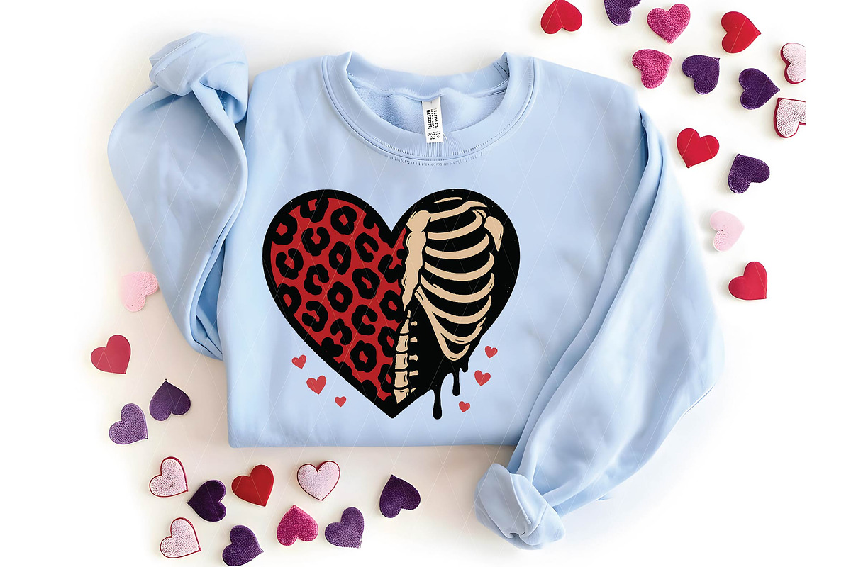Valentine Skeleton Ribs Leopard Hear, an Illustration by DreamPrint404 (Photo 5 of 8)
