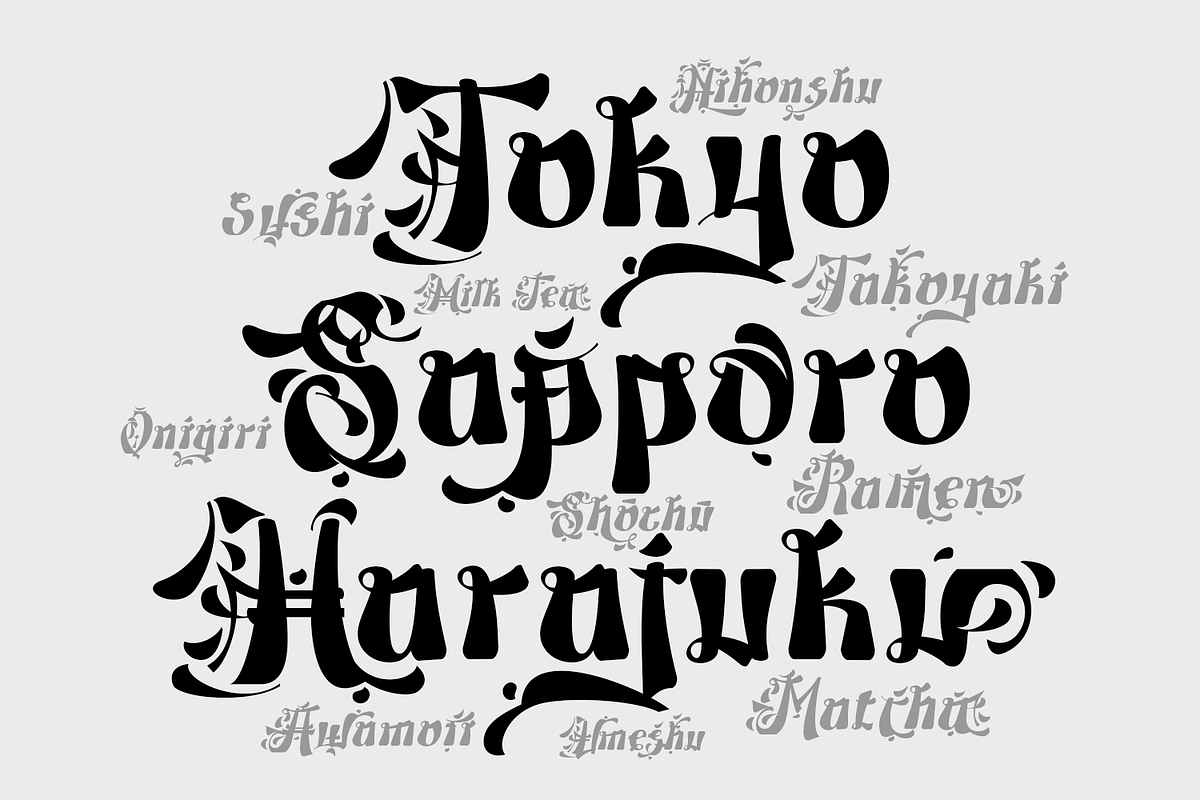 Yasuhiro - Orieantal Japanese Font, a Blackletter Font by TypeClassHeroes (Photo 6 of 10)