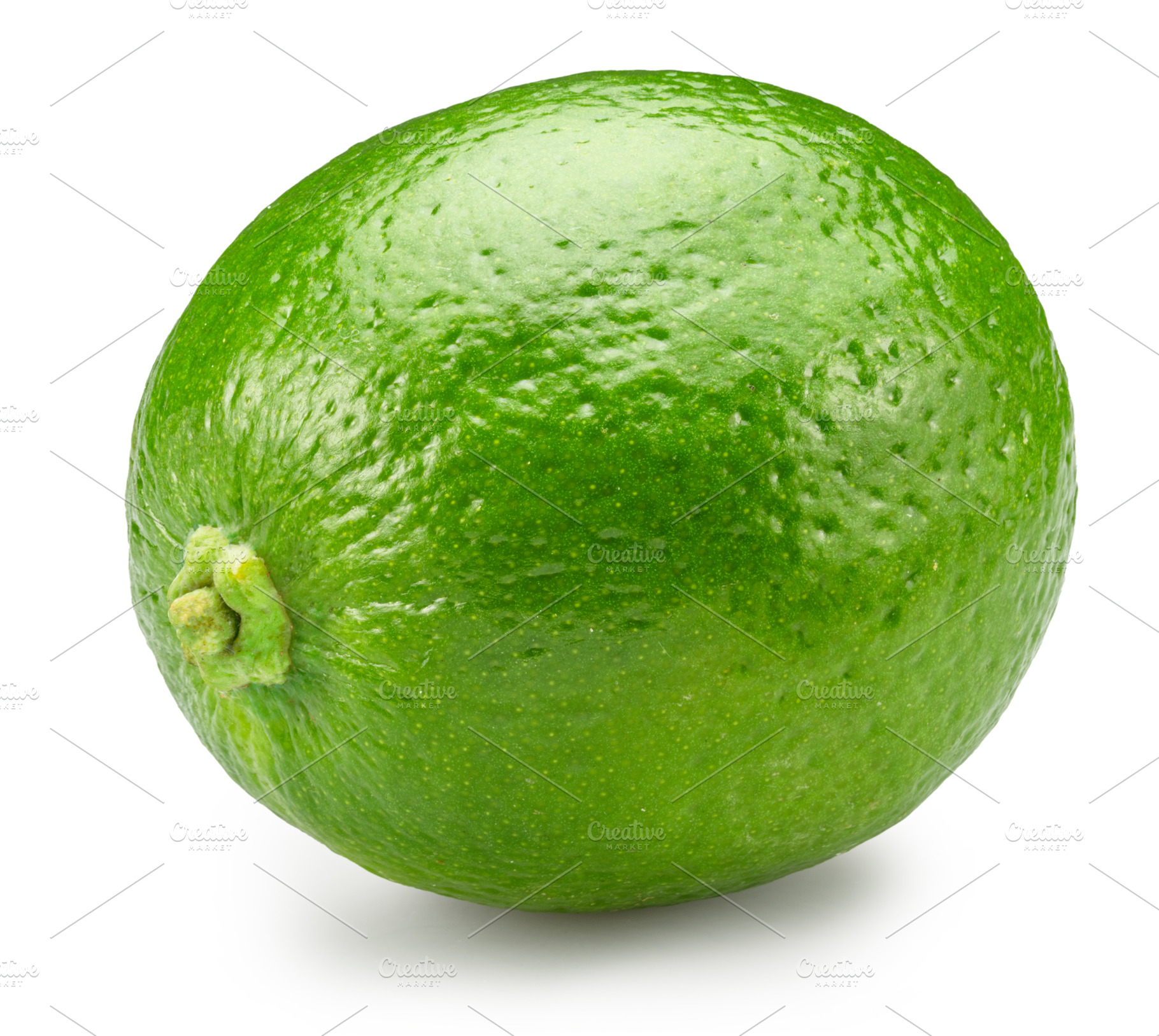 Ripe lime fruit isolated on a white background. File contains cl, a Food & Drink Photo by Volff