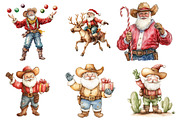 Funny Santa Claus for the 4th of Jul, an Illustration by DreamArtGraphic (Thumbnail 4 of 5)