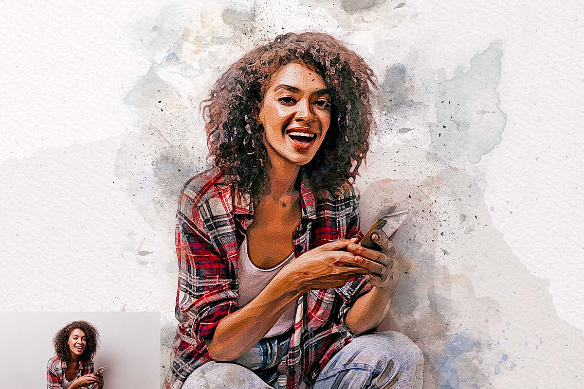 Perfect Watercolor Painting Ps Actio, an Action Add-On by Studio Retouch (Photo 8 of 13)