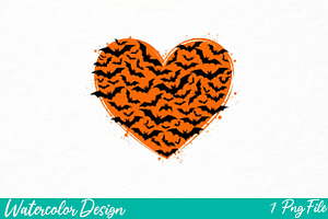 Brushstroke Halloween Bats Png, an Illustration by Watercolor design
