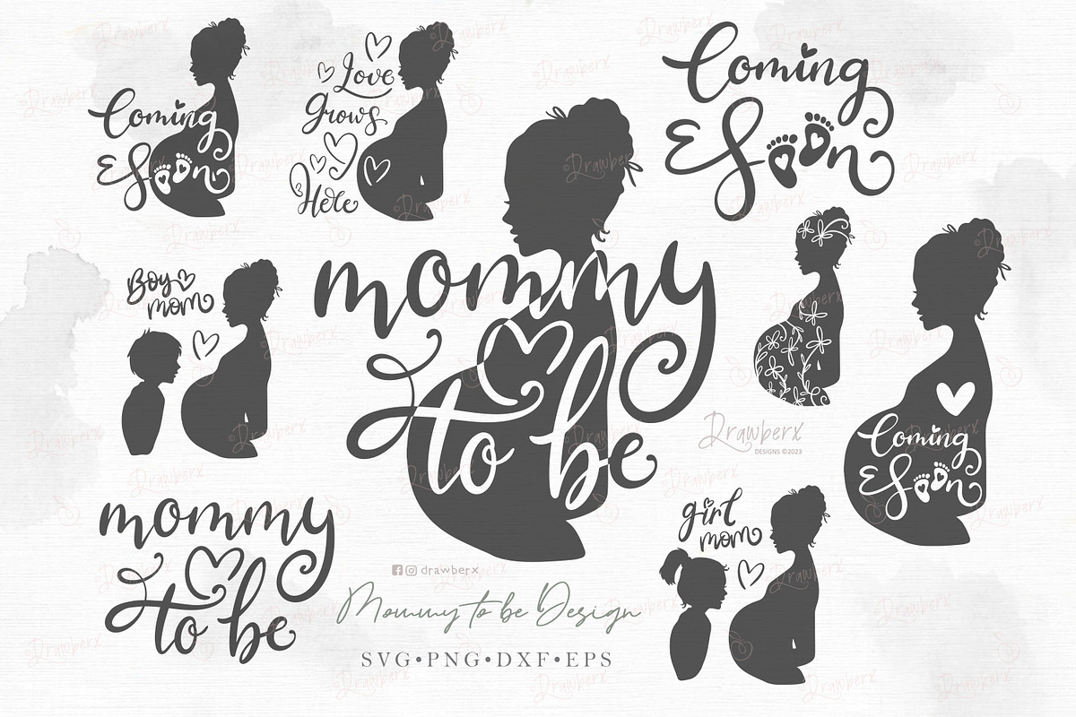 Mom to Be Svg, Pregnancy 014 015, a Graphic by Drawberx (Photo 1 of 12)