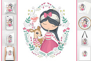 cute girl vector - little girl, an Animal Illustration by StudioLondon (Thumbnail 1 of 2)