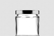 Clear Glass Mason Jar with Metal Lid, a Packaging Mockup by Professional Assets (Thumbnail 5 of 5)
