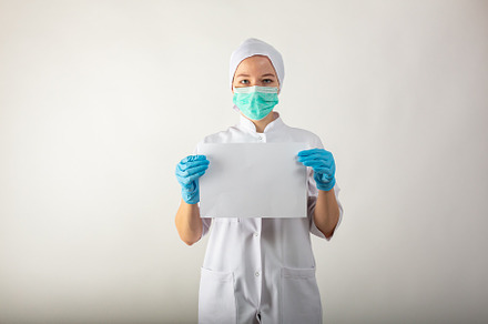 Clipboard with blanc sheet in hands stock photo containing doctor and paper