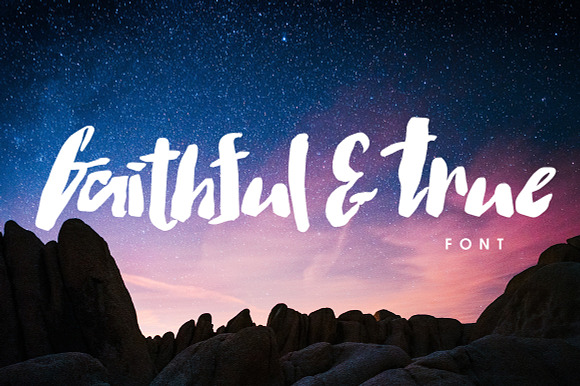 Faithful & True Font preview 5