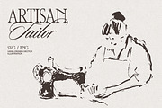Artisan Tailor Sketch Illustrations, a Person Illustration by TheMountBirdStudio (Thumbnail 1 of 6)
