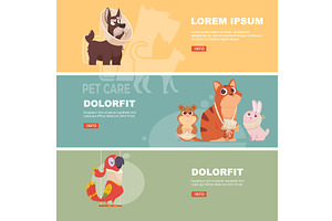 Vet clinic. pets care banners, a Healthcare Illustration by Onyx
