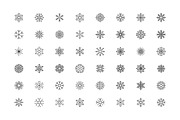 48 unique snowflake icons, an Icon by popcic (Thumbnail 5 of 5)