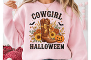Retro Cowgirl Halloween Png, a Seasonal Illustration by DreamCafeArt (Thumbnail 2 of 7)