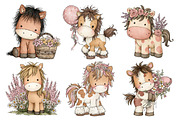 Cute Pony Horse Clipart, an Animal Illustration by Creative Art (Thumbnail 2 of 7)